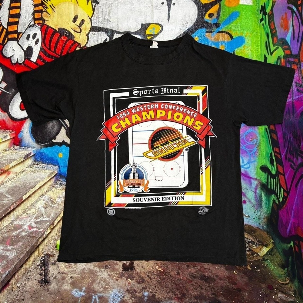 Vintage 1994 Vancouver Canucks Western Conference Champions tee